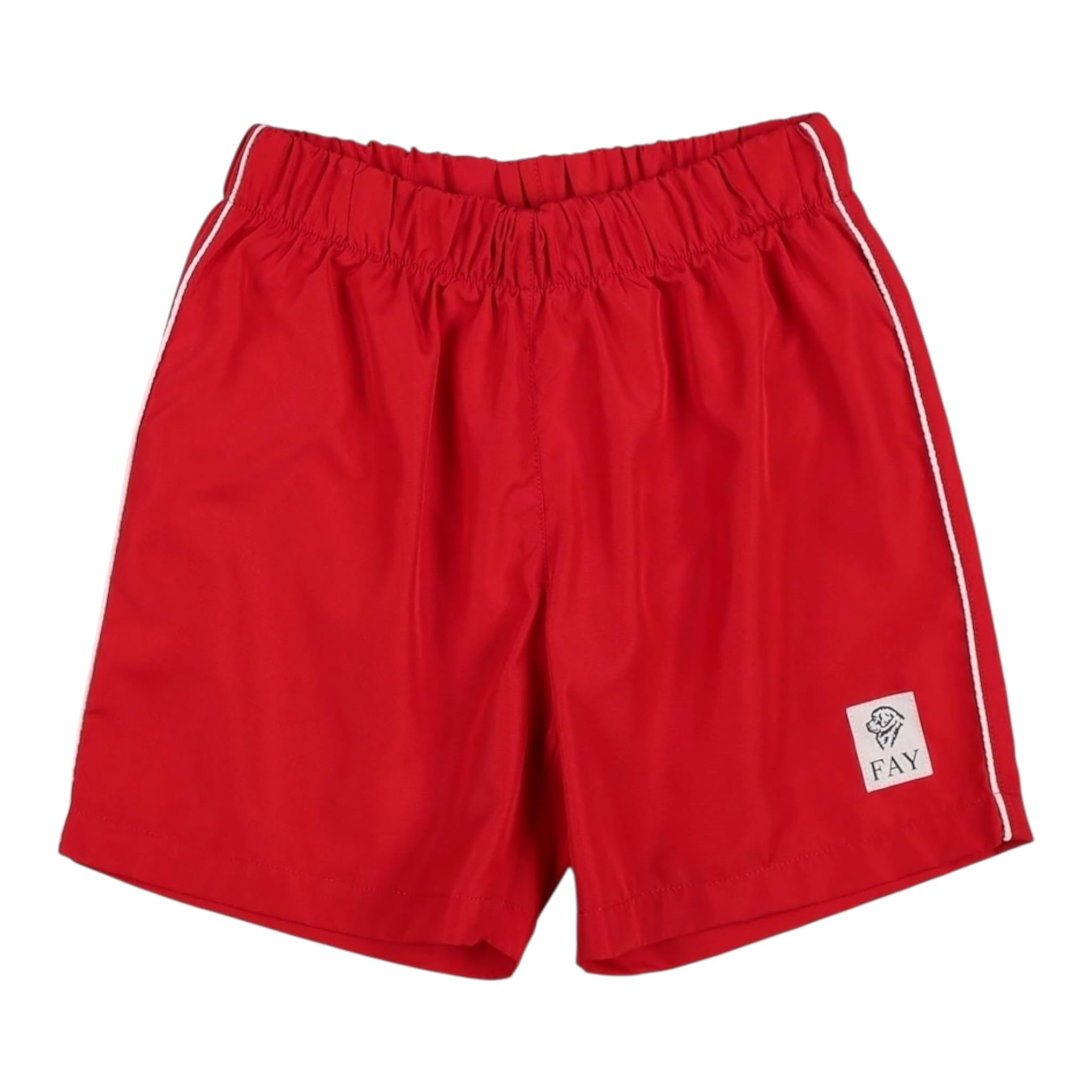 Fay Costume Modello Bermuda Tinta Unita per Bambino 5Q0009 ROSSO FAY 