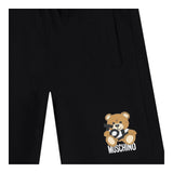 Moschino Bermuda Tinta Unita con Stampa per Bambino HUQ02A NERO MOSCHINO 