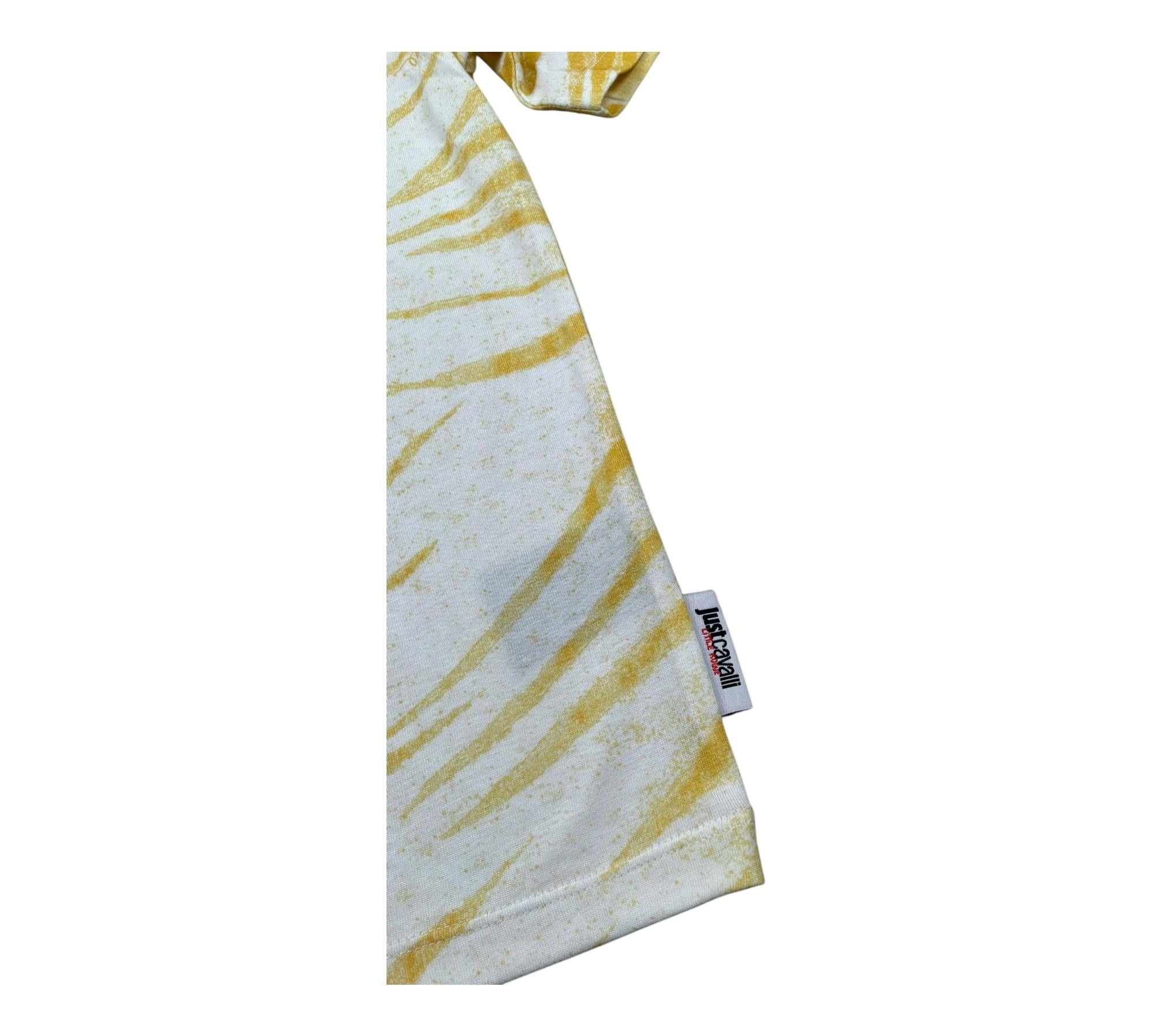 Just Cavalli T-Shirt Girocollo Bicolore Stampa Fantasia  per Bambino JBP26134TS BIANCO/GIALLO JUST CAVALLI 