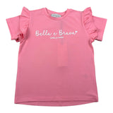 Gaelle T-Shirt tinta unita con Stampa Rosa per Bambina 2746M00511 ROSA GAELLE 