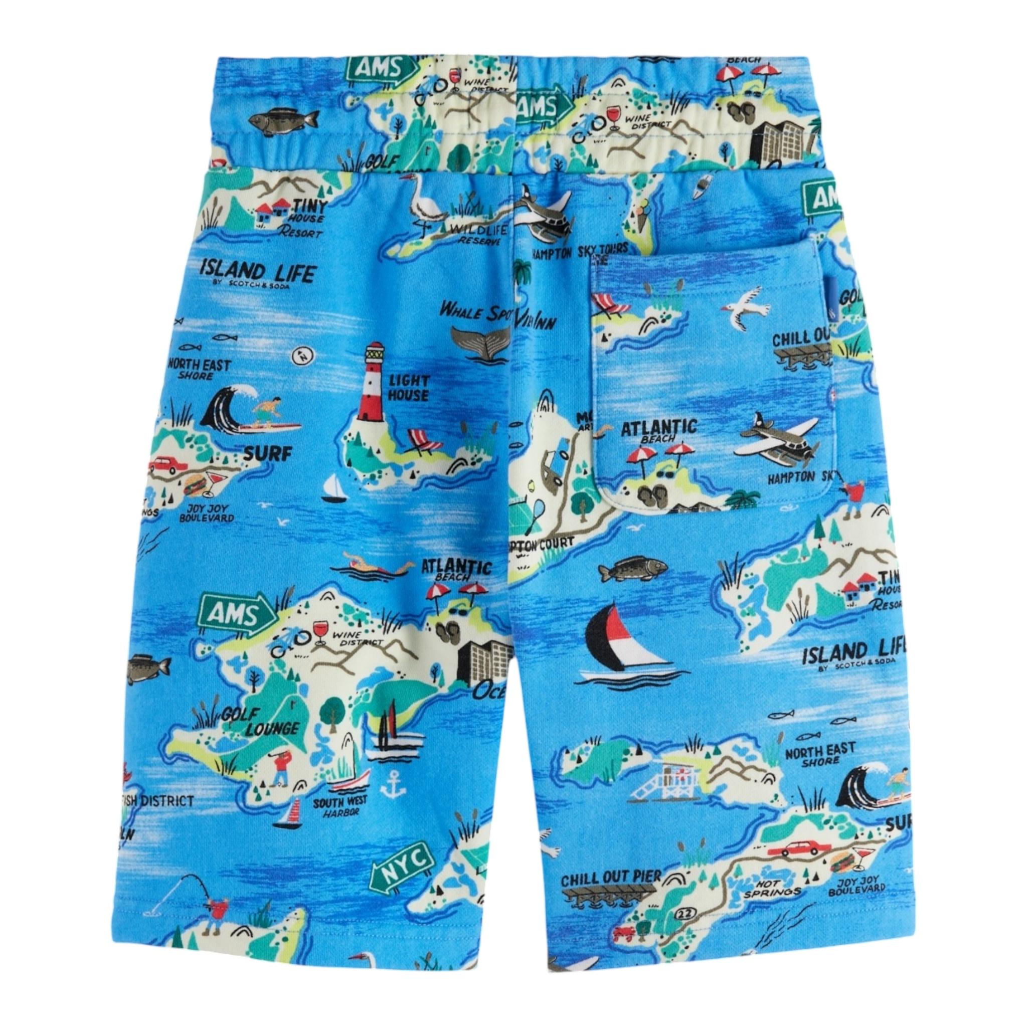 Scotch & Shrunk Bermuda Tinta Unita con Fantasia per Bambino 179440 AZZURRO SCOTCH & SHRUNK 