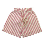 Babe & Tess Short Tinta Unita con Fantasia A Righe per Bambina 35518028 BIANCO BABE & TESS 