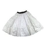 Meimeij Gonna Tinta Unita Con Elastico In Contrasto Bianco Per Bambina