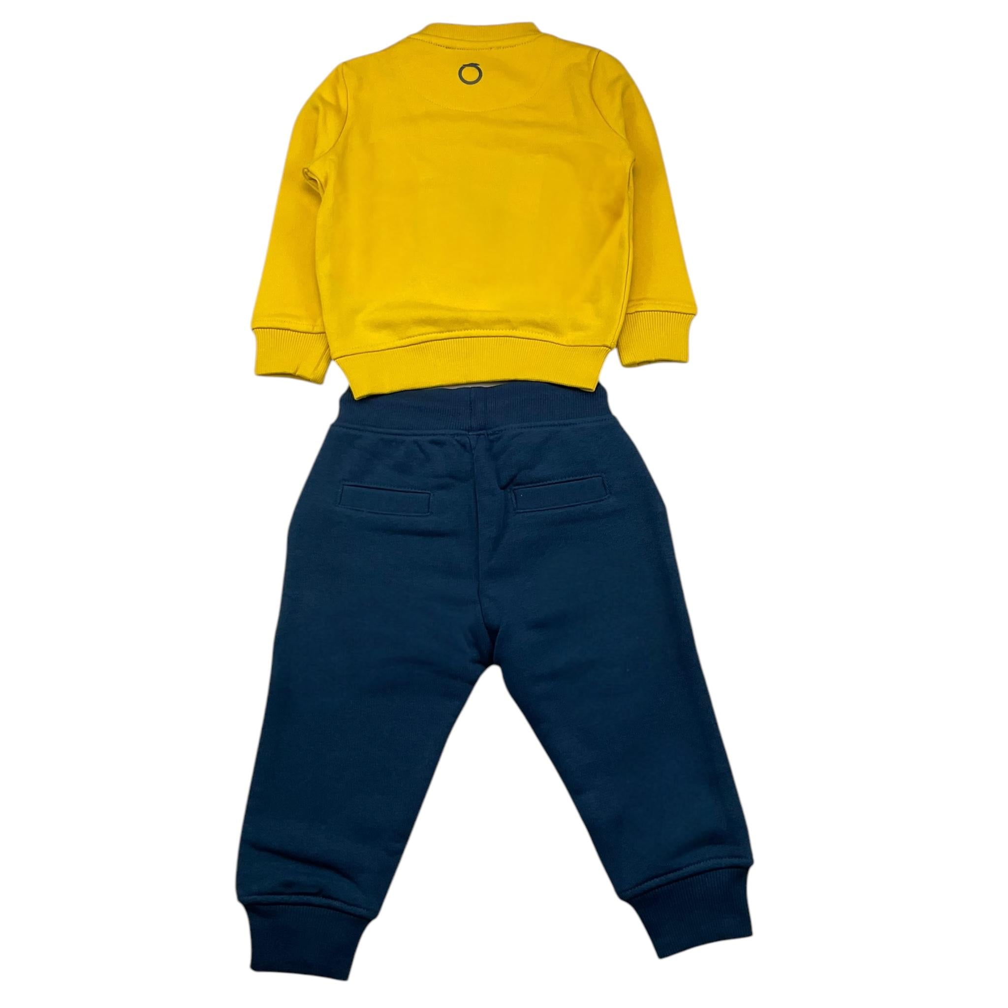 TRUSSARDI completo 2 pezzi felpa-pantalone bicolore Giallo/blu per Neonato TIA24137CFN GIALLO/BLU TRUSSARDI 