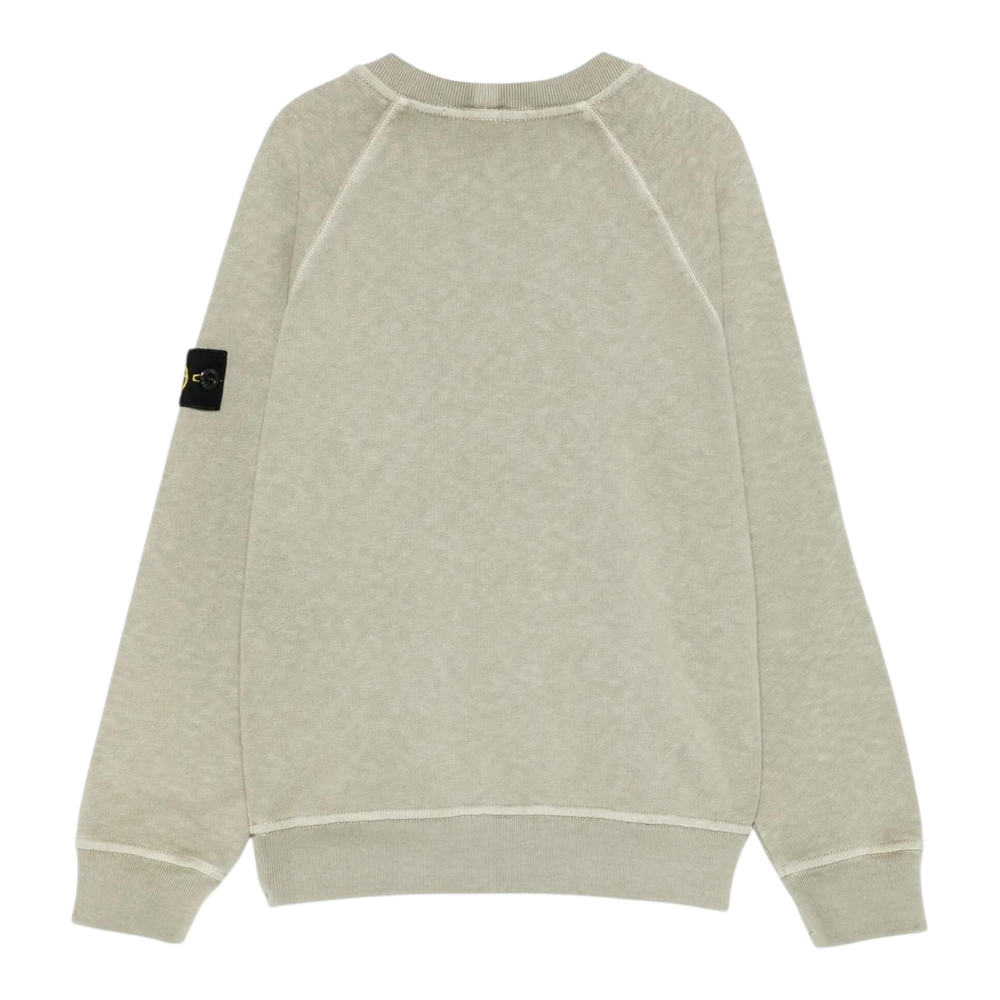 Stone Island Felpa Chiusa Girocollo Tinta Unita per Bambino K1S166100001 VERDE STONE ISLAND 