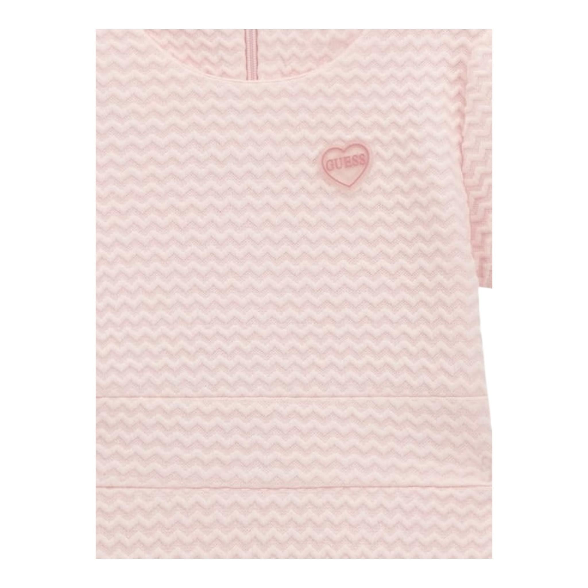 Guess Abito Tinta Unita con Logo per Bambina K4RK12KC3A0 ROSA GUESS 