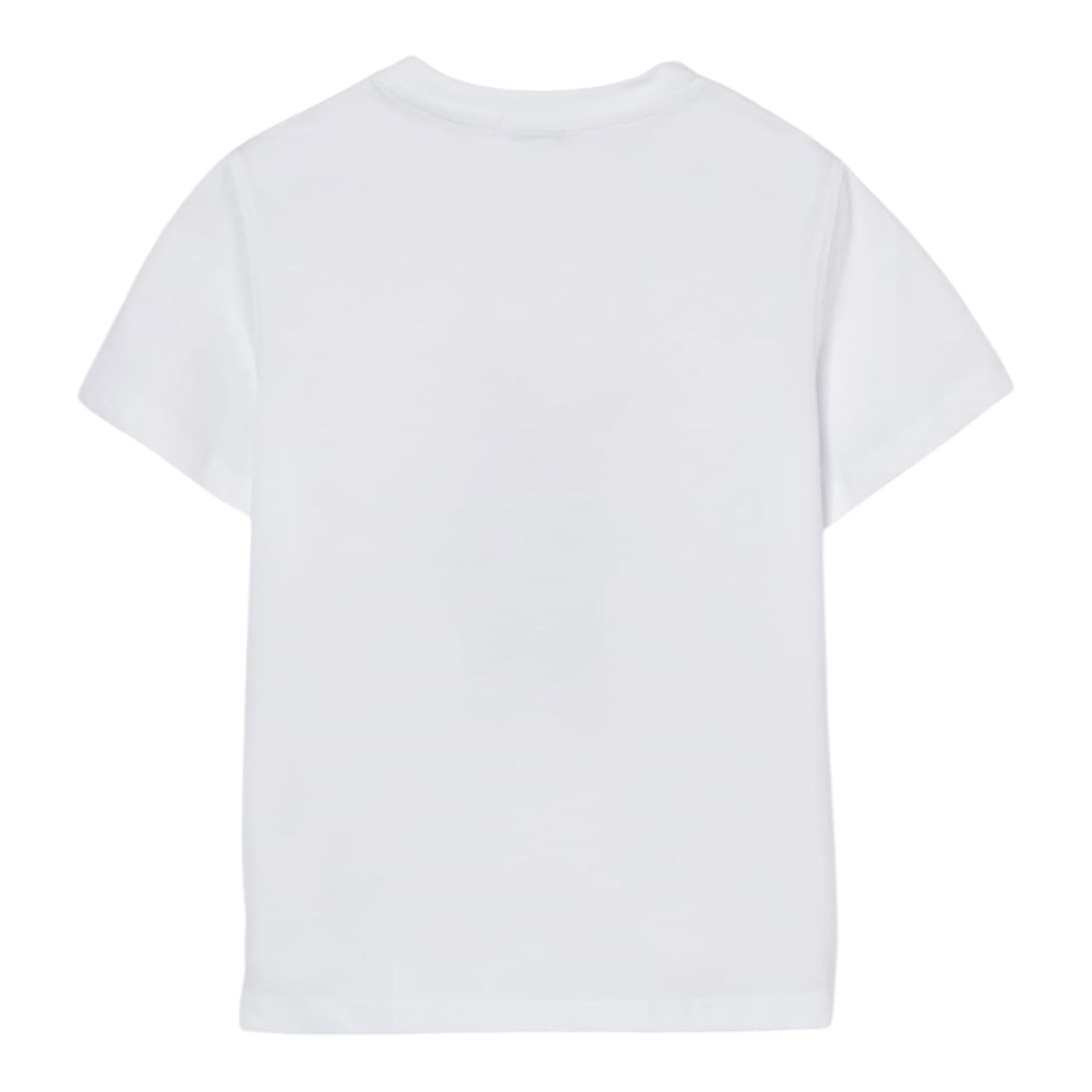 Jeckerson T-Shirt Girocollo Tinta Unita con Stampa per Bambino 520TJMBS25 BIANCO JECKERSON 