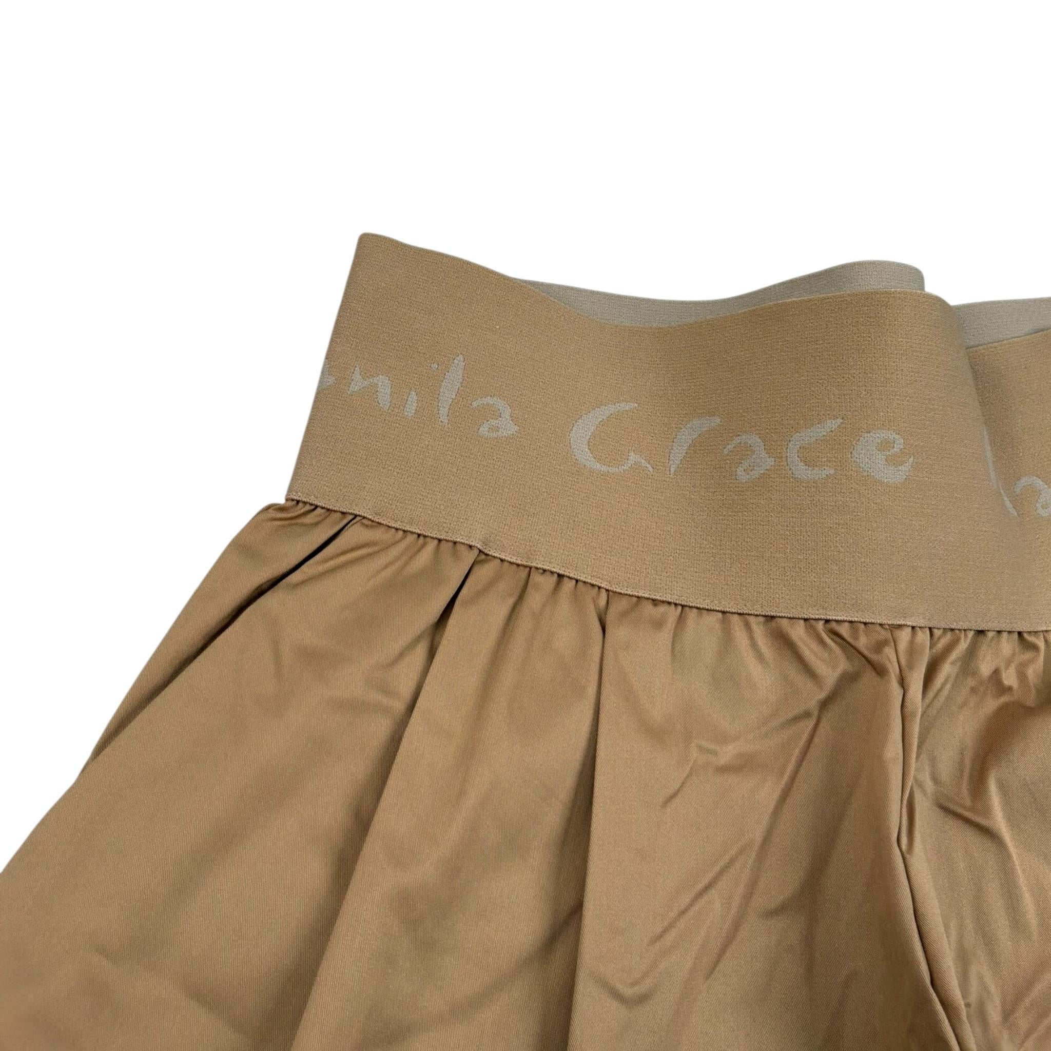 Manila Grace Short Tinta Unita con Elastico In Vita per Bambina MG2683 CAMMELLO MANILA GRACE 