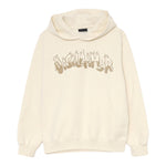 DISCLAIMER felpa tinta unita con cappuccio e stampa Panna per Bambino 24IDK58223 PANNA DISCLAIMER 