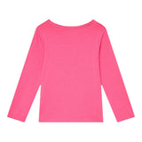GUESS shirt girocollo tinta unita ocn logo Rosa per Neonata K4YI02K6YW4 ROSA GUESS 