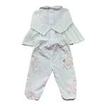 Le Bebe Completo 2 Pezzi Shirt-Ghettina Tinta Unita per Neonata LBG6287 BIANCO LE BEBE 