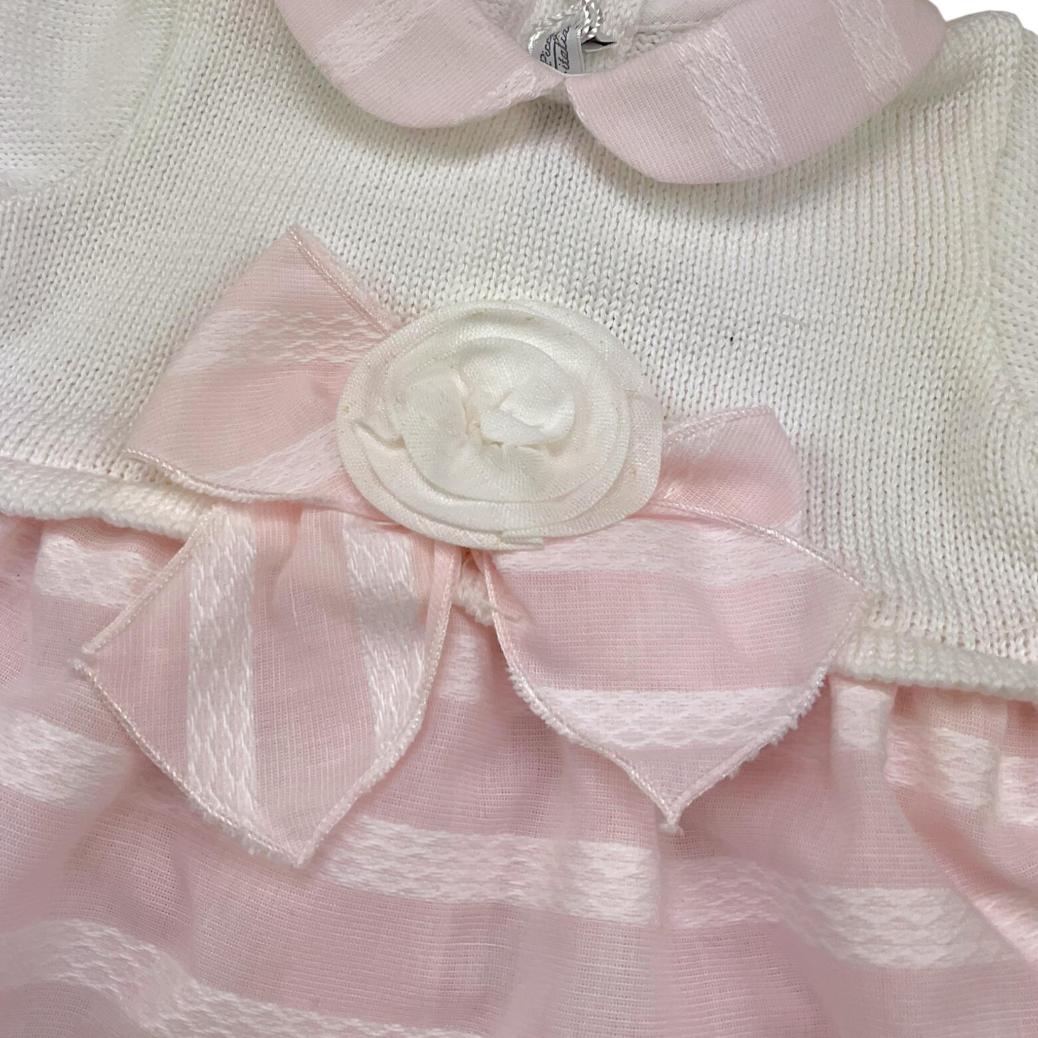 La Sartoria Dei Piccoli Pagliaccetto Bicolore Mezza Manica per Neonata LP313 BIANCO LA SARTORIA DEI PICCOLI 