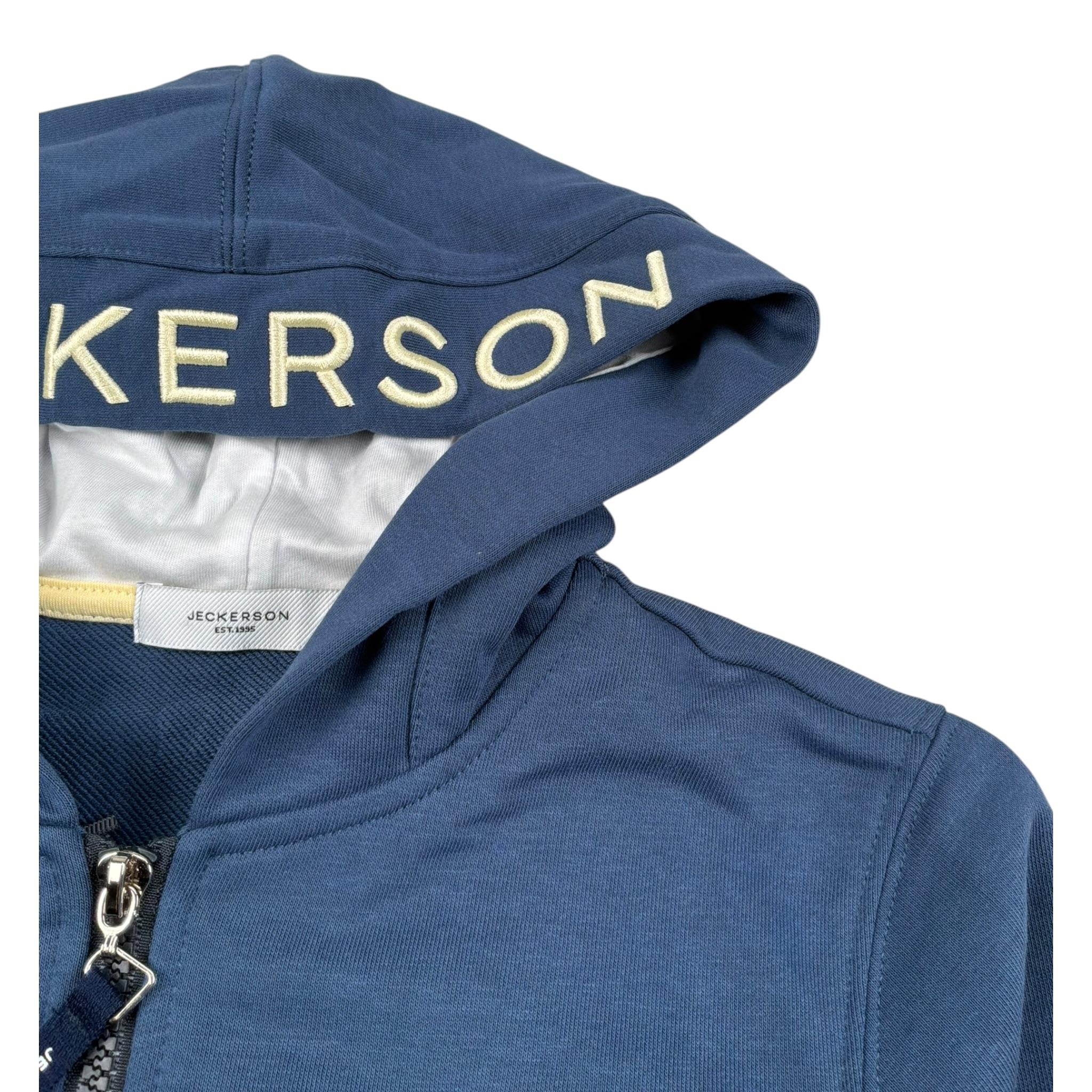 Jeckerson Felpa con Zip E Cappuccio Tinta Unita per Bambino JB4100 BLU JECKERSON 