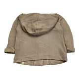 Bamboom+Babies Einfarbige Strickjacke mit Kapuze und Knopfleiste, Sandfarben für Neugeborene