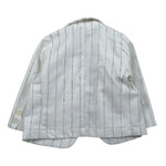 Please Giacca Tinta Unita con Fantasia A Righe per Neonato JB40131B73 BIANCO PLEASE 