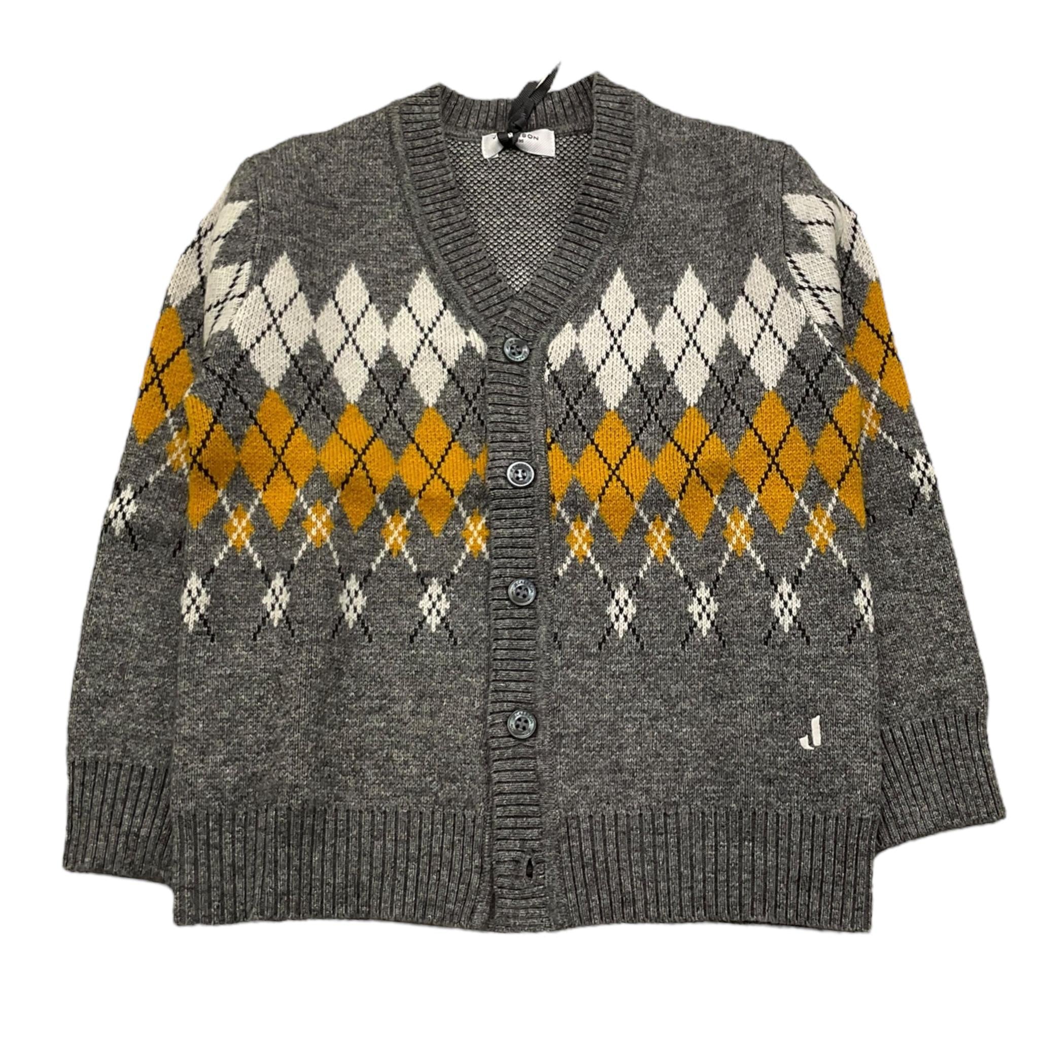 JECKERSON cardigan tinta unita cn rombi Grigio per Bambino JB4343 GRIGIO JECKERSON 