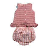 Juliana Completo 2 Pezzi Canotta In Maglia-Culotte per Neonata 25077 ROSA JULIANA 