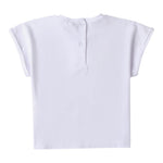 Sarabanda T-Shirt Girocollo Tinta Unita con Stampa per Bambina 0B319 BIANCO SARABANDA 