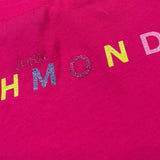John Richmond T-Shirt Modello Crop Tinta Unita con Stampa per Bambina RGP26008TO FUXIA JOHN RICHMOND 