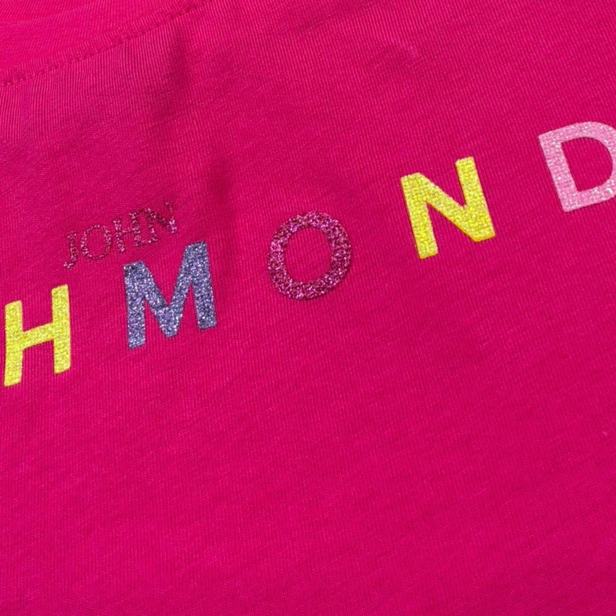 John Richmond T-Shirt Modello Crop Tinta Unita con Stampa per Bambina RGP26008TO FUXIA JOHN RICHMOND 