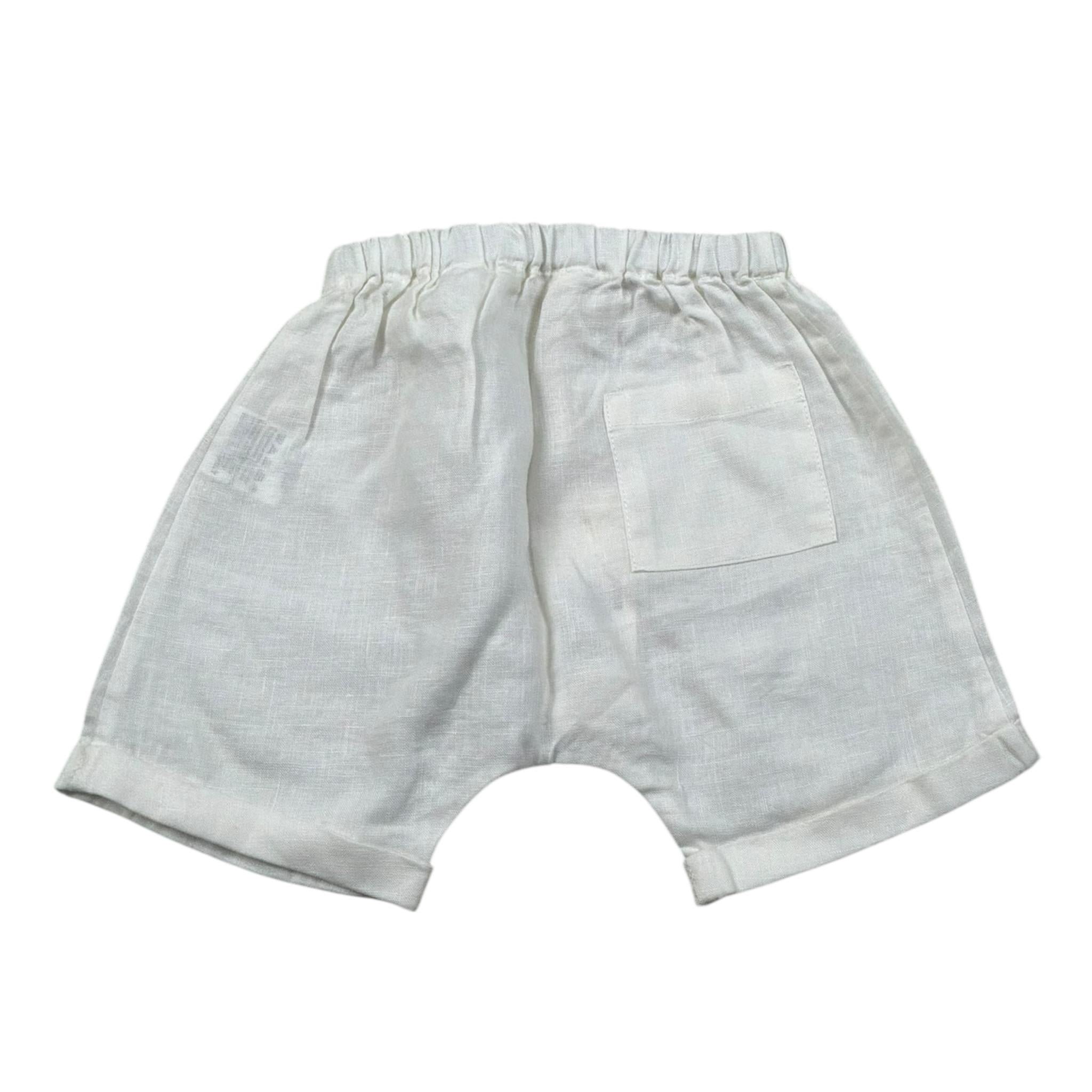 Zhoe & Tobiah Bermuda Tinta Unita con Elastico In Vita per Neonato LN3B PANNA ZHOE & TOBIAH 