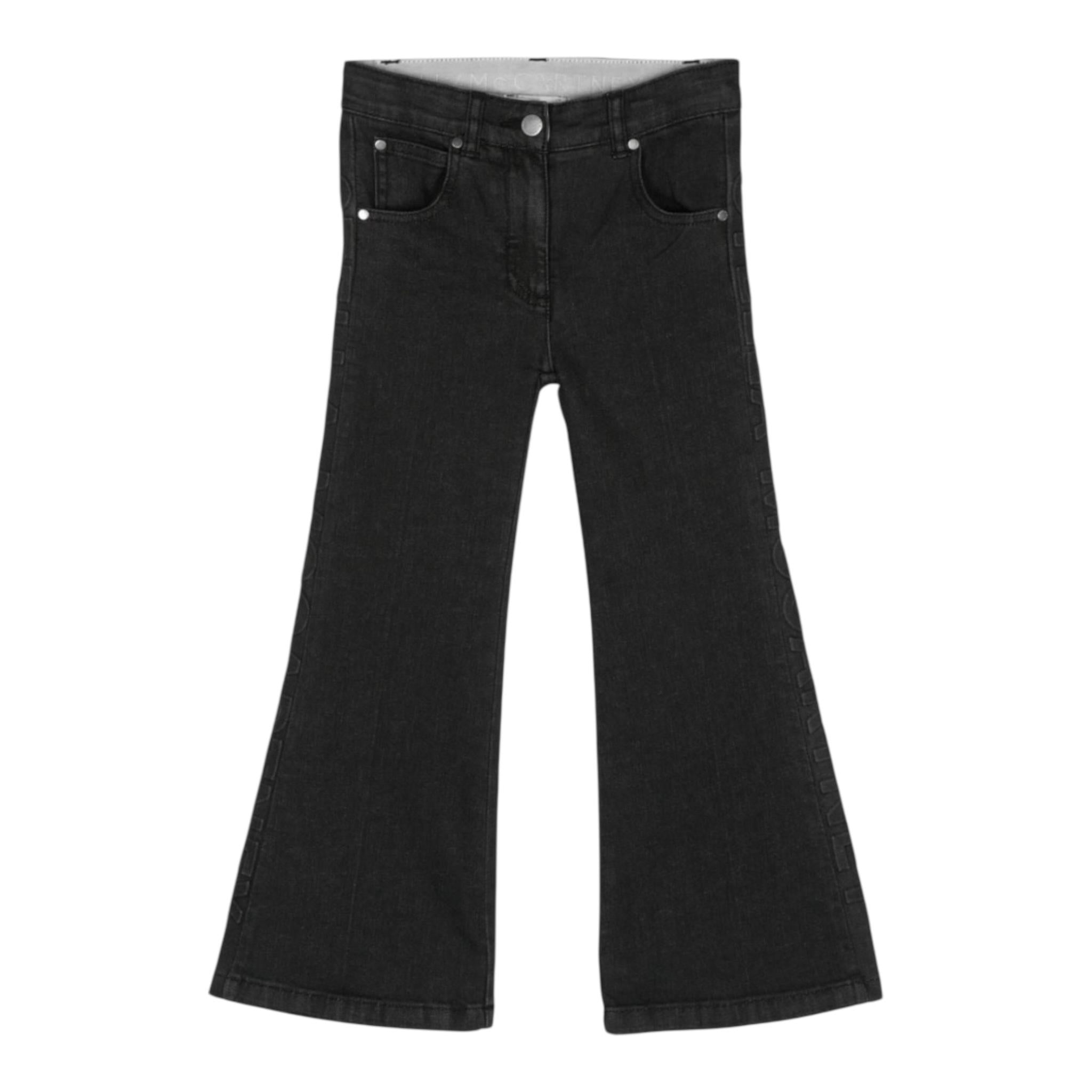 Stella Mccartney Jeans Tinta Unita Modello Zampa per Bambina TV6D40 NERO STELLA McCARTNEY 