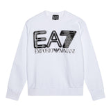 EMPORIO ARMANI felpa tinta unita girocollo con stampa Bianco per Bambino 3DBM62 BIANCO EMPORIO ARMANI 