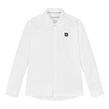 Calvin Klein Camicia Manica Lunga tinta unita con Logo Bianco per Bambino IB0IB01962 BIANCO CALVIN KLEIN 