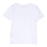 Balmain T-Shirt Girocollo Tinta Unita con Stampa per Bambino BT8P41 BIANCO BALMAIN 
