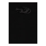 Diesel Canotta Bretelline Tinta Unita con Stampa Brillantinata per Bambina J02201 NERO DIESEL 