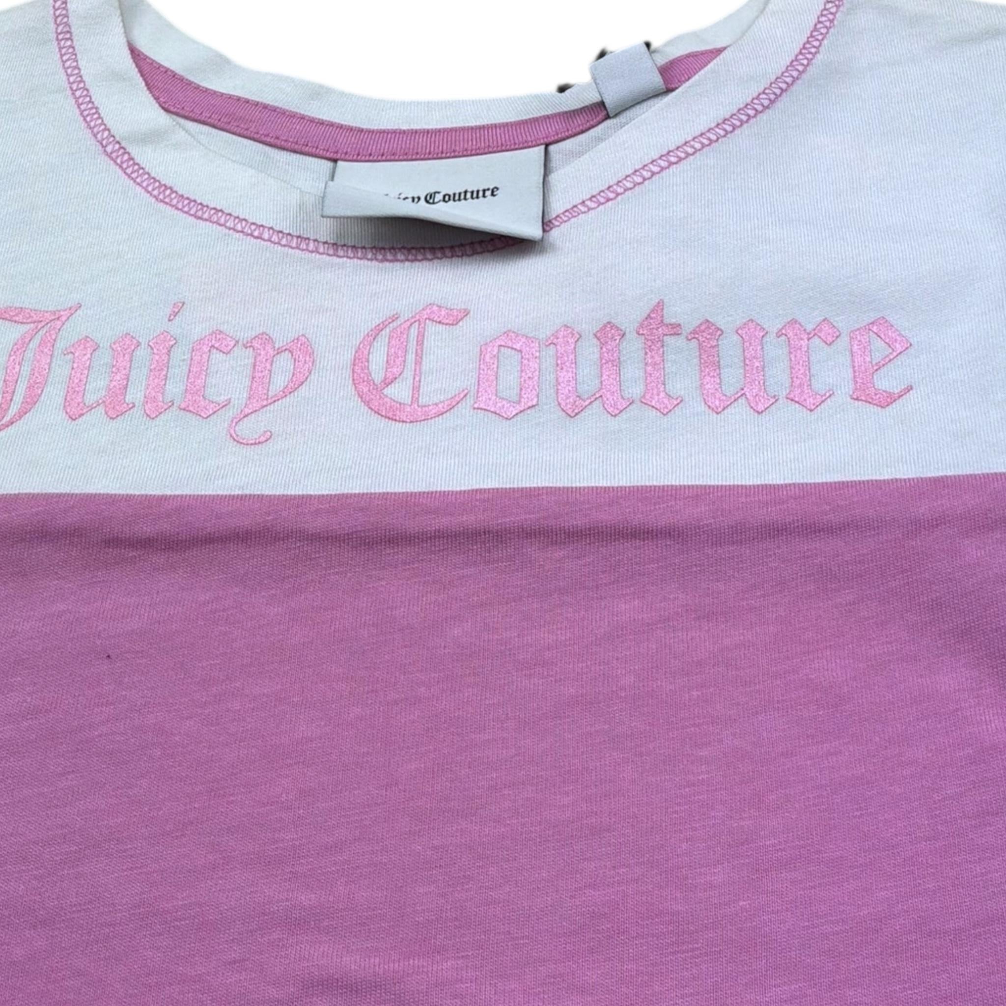 Juicy Couture Canotta Bicolore con Stampa per Bambina JBX6548 BIANCO/VIOLA JUICY COUTURE 