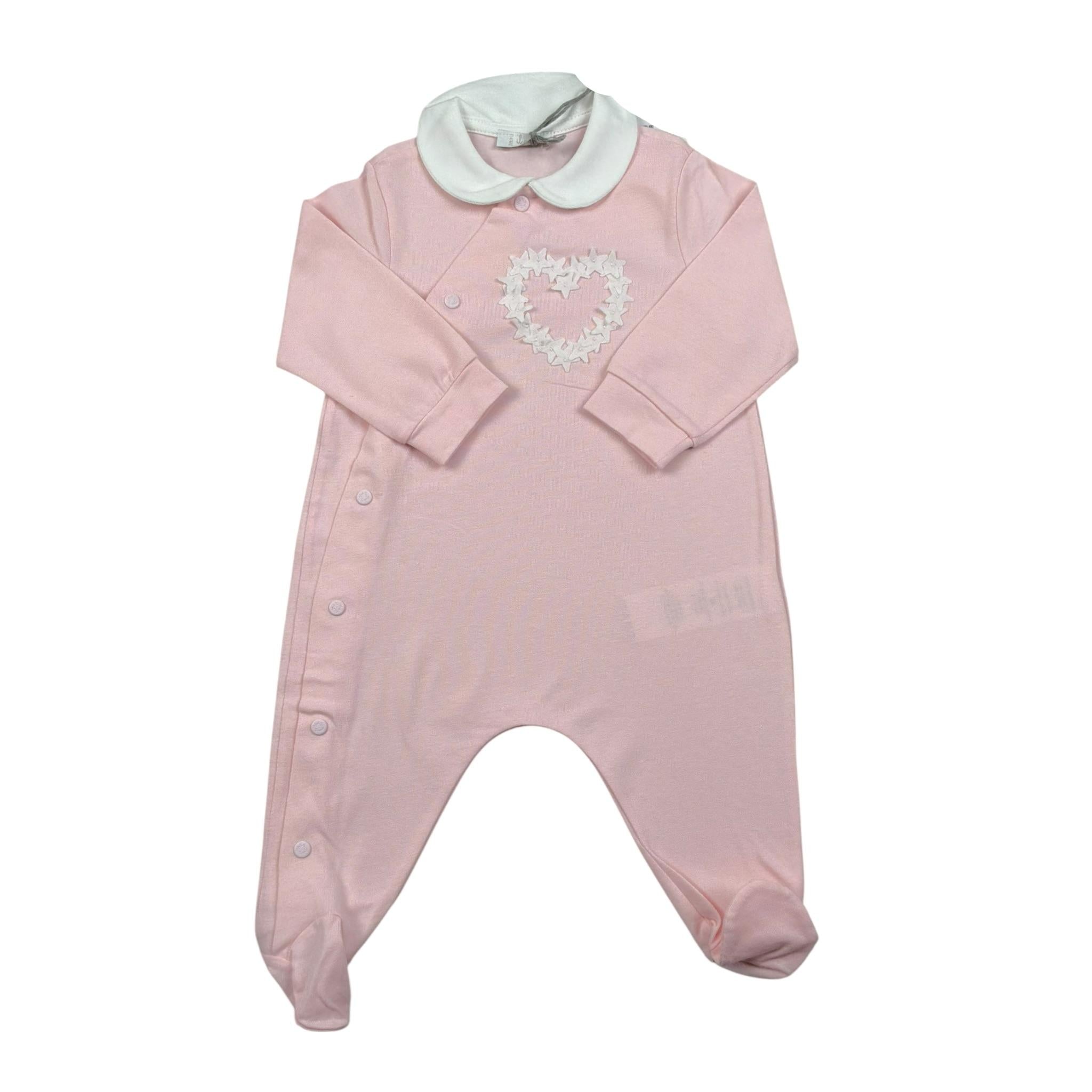 Il Gufo Tutina Tinta Unita con Applicazioni per Neonata P19TP245M00032 ROSA IL GUFO 