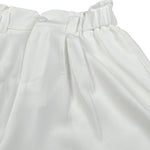 Lu Lu By Miss Grant Short Tinta Unita con Elastico In Vita per Bambina LL3427 BIANCO LU LU BY MISS GRANT 