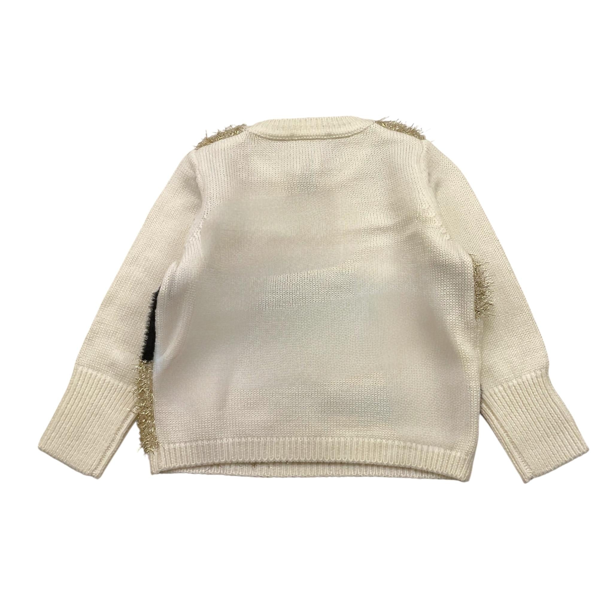 LIU JO maglia girocollo tinta unita con applicazioni Panna per Neonata KF4124 PANNA LIU JO 