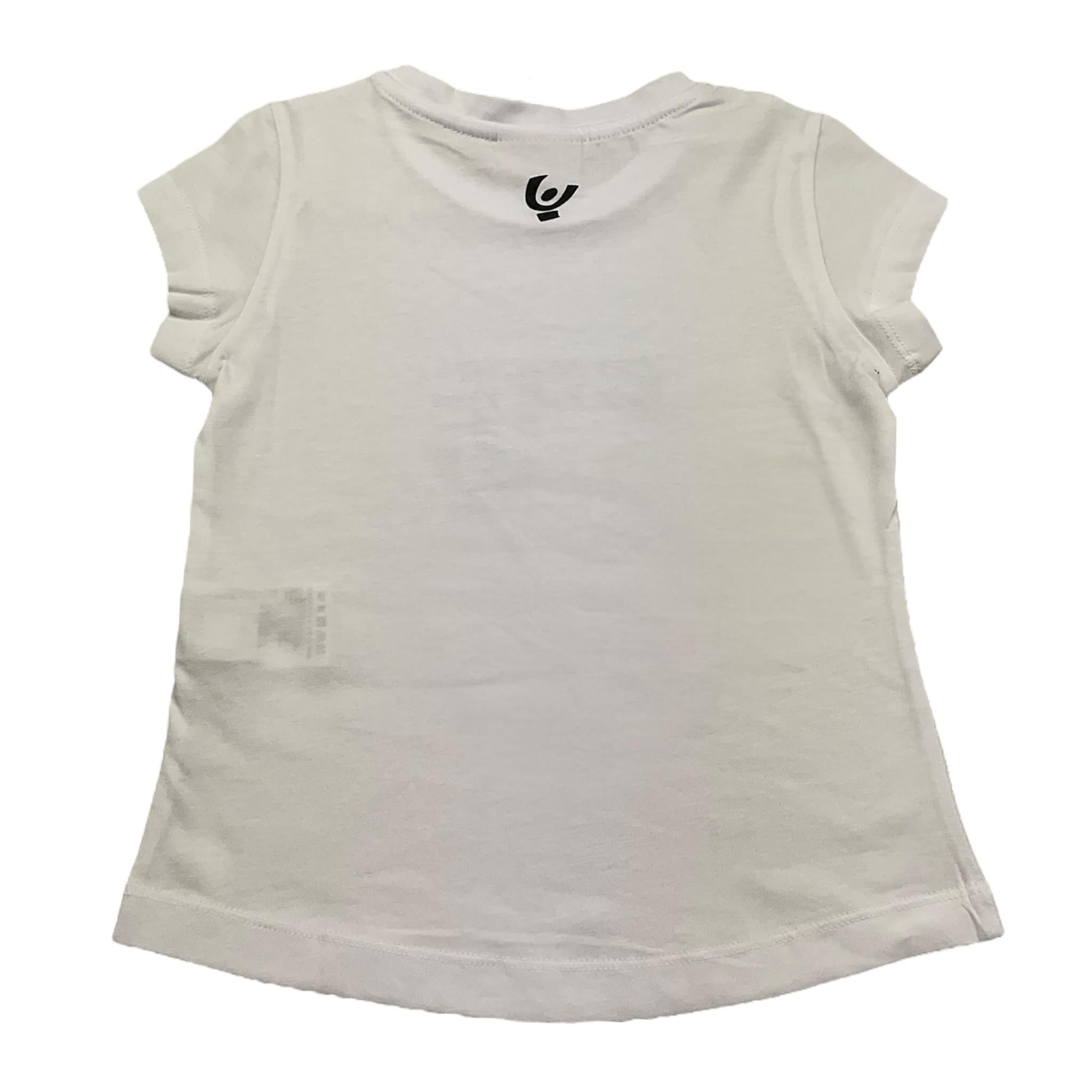 Freddy T-Shirt Girocollo Tinta Unita con Logo per Bambina FR1950 BIANCO FREDDY 