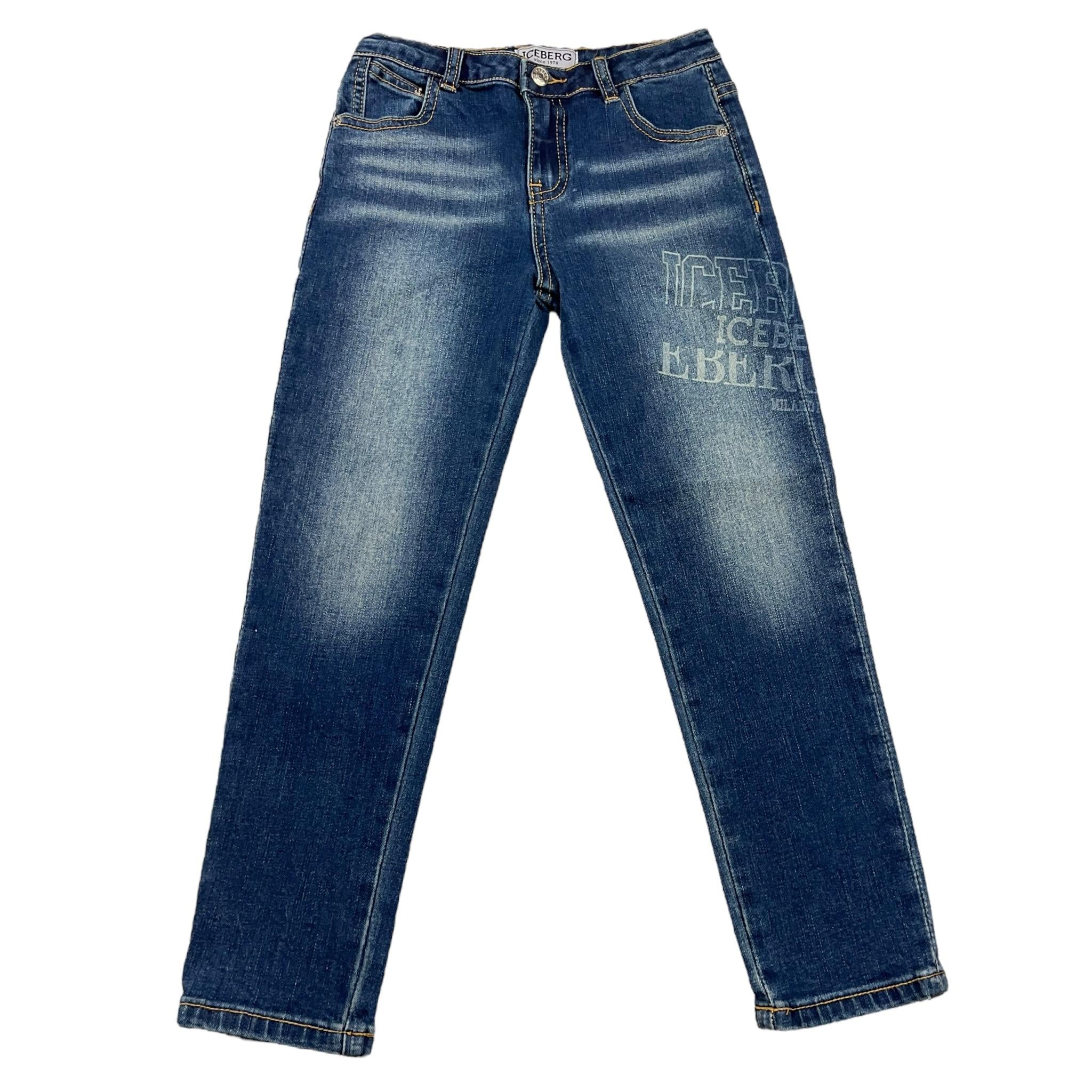 ICEBERG jeans tinta unita con girovita regolabile Blu per Bambino PTICE5307B BLU ICEBERG 