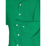 Saint Barth Camicia Manica Lunga Tinta Unita Collo Coreano per Bambino CMSNT VERDE SAINT BARTH 