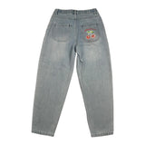 Moschino Jeans Tinta Unita con Girovita Regolabile per Bambina HDP06W AZZURRO MOSCHINO 