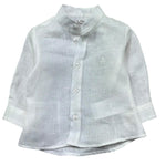 Le Bebe Camicia Manica Lunga Tinta Unita Collo Coreano per Neonato LBB5322 BIANCO LE BEBE 