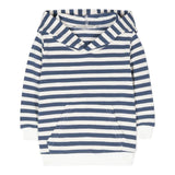 Zhoe & Tobiah Felpa Bicolore Con Fantasia A Righe E Cappuccio Bianco/Blu Per Bambino