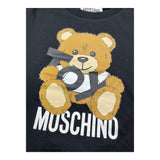 Moschino T-Shirt Girocollo Tinta Unita con Orso per Bambino H9M04K NERO MOSCHINO 