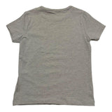 Name.It T-Shirt Girocollo Tinta Unita Con Stamoa Grigio Per Bambina