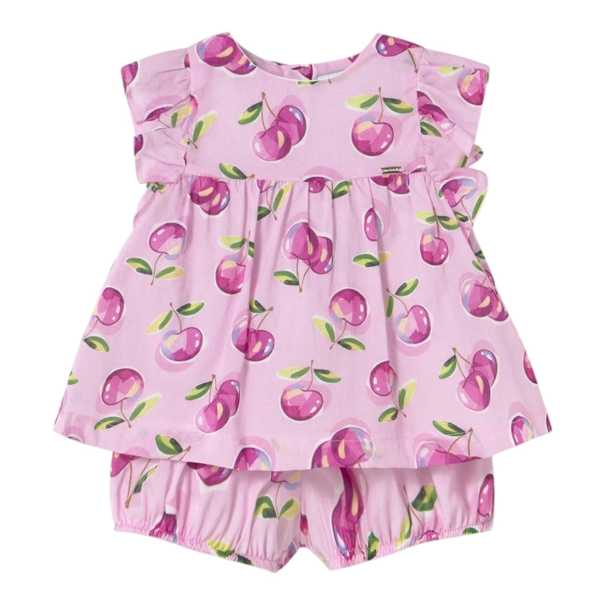 Mayoral Set Abito Tinta Unita con Culotte per Neonata 1238 ROSA MAYORAL 