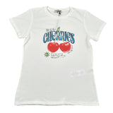 Please T-Shirt tinta unita con Stampa Bianco per Bambina MBD1030G72 BIANCO PLEASE 