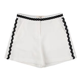 Vicolo Short Tinta Unita Con Profili In Contrasto Panna Per Bambina