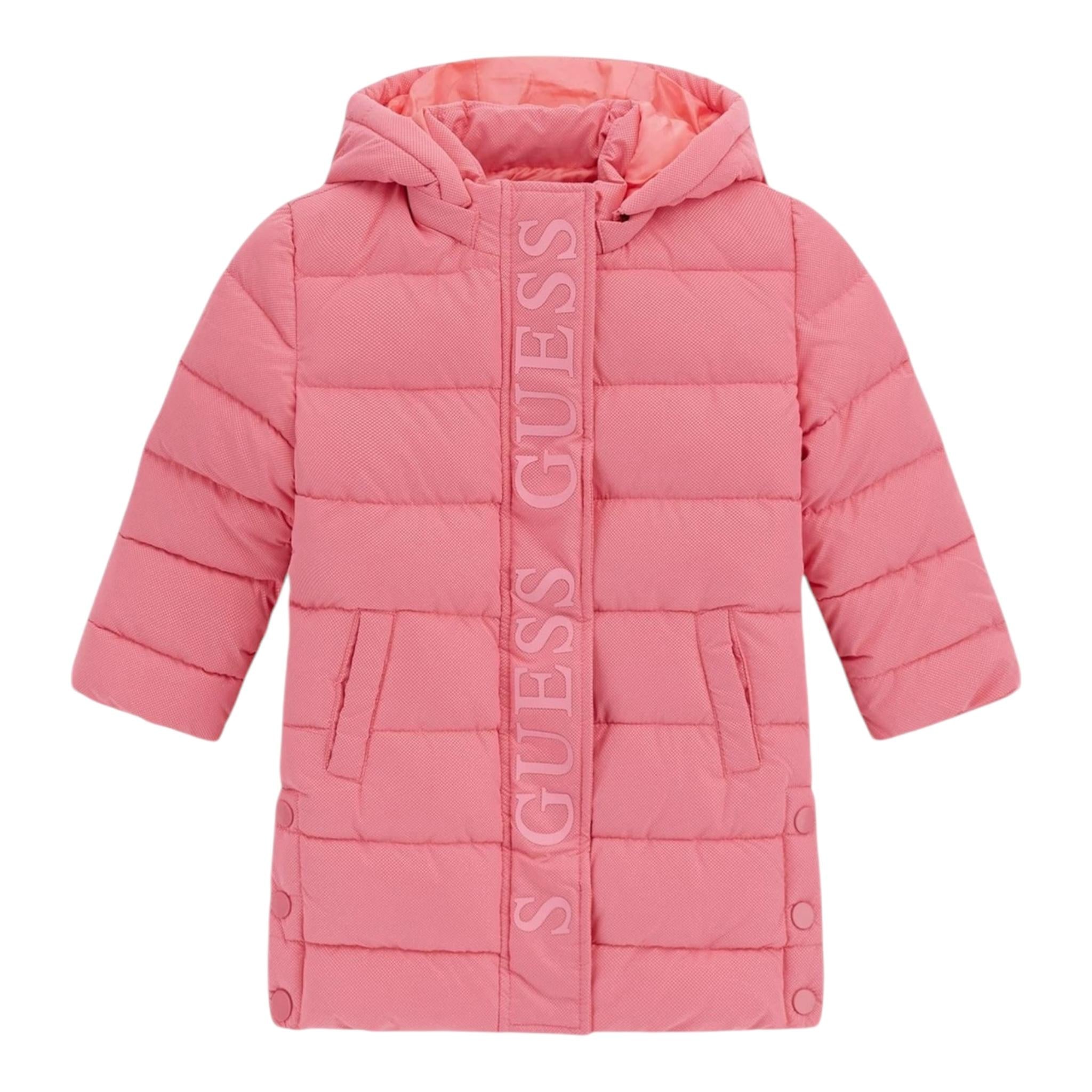 GUESS giubbino modello lungo tinta unita con cappuccio Rosa per Neonata K4BL03WGIW0 ROSA GUESS 