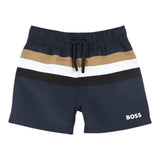 Boss Costume Tinta Unita con Logo per Neonato J51975N BLU BOSS 