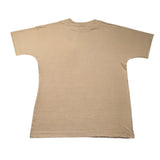 Disclaimer T-Shirt Girocollo Tinta Unita Con Stampa In Contrasto Beige Per Bambino
