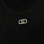 Liu Jo Canotta tinta unita con Logo Nero per Bambina GA5041XX NERO LIU JO 