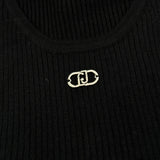 Liu Jo Canotta tinta unita con Logo Nero per Bambina GA5041XX NERO LIU JO 